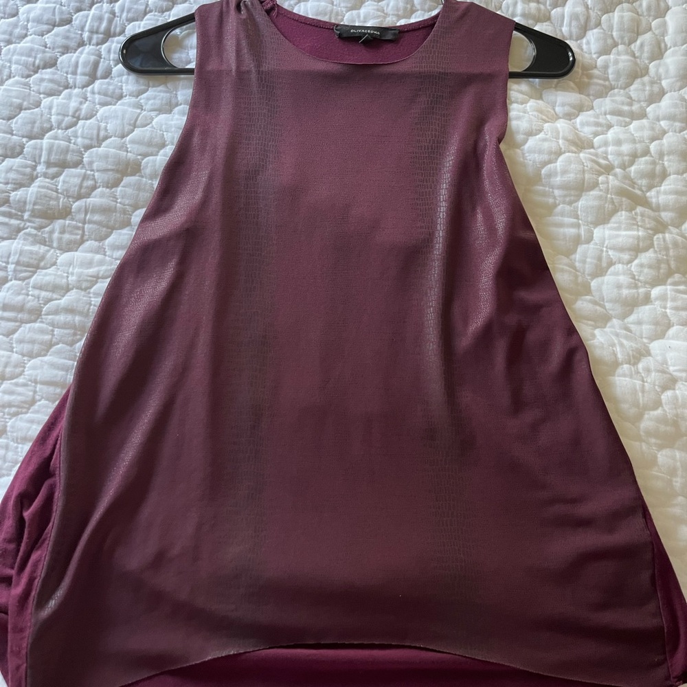 Purple snakeskin tank top